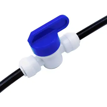 1 Adet 1/4 İnç (6.35 mm) Hızlı Bağlantı Düz Vana Su Kontrol su temizleyiciler Misting Sistemi