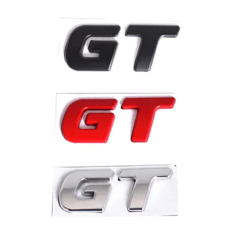 1 adet GT Logo Araba Yan Kapı Gövde Arka Amblem Sticker Çıkartması Stinger Optima Spor Sorento K5 Soul Sportage Aksesuarları