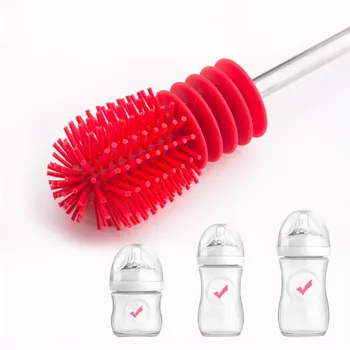 1 Adet Temizleme Fırçası şişe Fırçaları Isıya dayanıklı Taşınabilir Biberon Ayrılabilir Uzun Saplı Silikon Mutfak Temizleme Aracı
