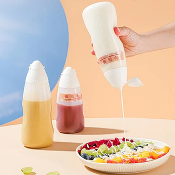 1 ADET Şeffaf Baharat Şişesi Çeşni sıkılabilir şişeler Ketçap Hardal Mayo Sıcak Soslar Zeytinyağı Şişeleri Mutfak Gadget