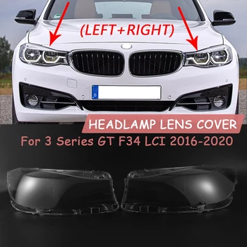 1 Çift-BMW 3 Serisi GT F34 LCI 2016-2020 Araba far camı Kapak Şeffaf Abajur Kabuk Cam Sol + Sağ