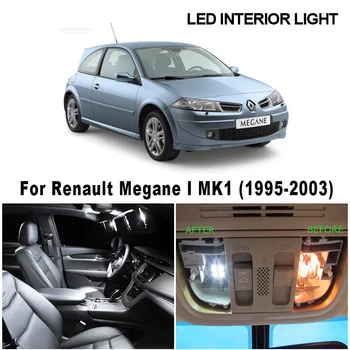 10 adet Beyaz Hiçbir Hata Araba LED Ampuller İç Okuma tavan ışık Kiti 1995-2003 Renault Megane I 1 MK1 Harita tavan aydınlatması