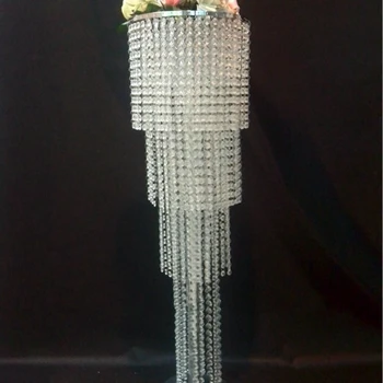 10 adet) Toptan Metal Kristal Çiçek Standı Düğün Yol Kurşun Ev Dekorasyon Masa Centerpieces Çiçek Standı