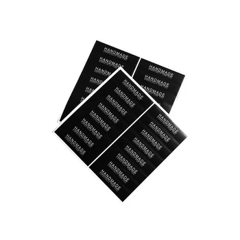 160 adet / paket Siyah El Yapımı Dikdörtgen sızdırmazlık Çıkartmalar Etiketleri Sızdırmazlık Etiket Hediye Etiketi Hediyeler Dekorasyon DIY hediye etiketi