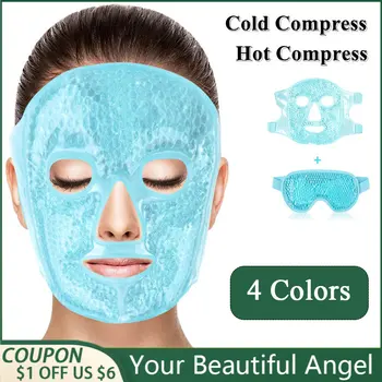 2 Türleri 4 Renkler Jel Buz Kompres Göz Maskesi Yüz Maskesi Rölyef Yorgunluk Ayarlanabilir Kayış Kadın Cilt Bakımı Uyku Maskesi Yüz Bakımı Araçları