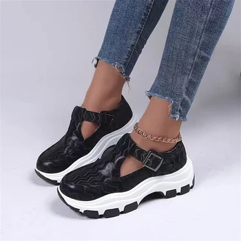 2022 Kadın koşu ayakkabıları Rahat platform ayakkabılar Açık Ayakkabı Sonbahar Moda Beyaz vulkanize ayakkabı Zapatillas Mujer Büyük Boy