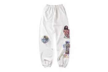 21SS Kanye West İsa Kral Sweatpants 1: 1 yüksek kaliteli İsa Kral pantolon Streetwear hip hop Joggers İsa Kral Pantolon