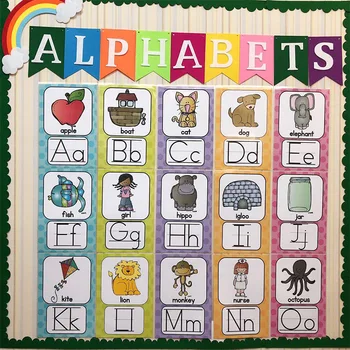 26 İngilizce Alfabe A4 Posterler Anaokulu Sınıf Dekorasyon Bebek Kartı İngilizce Öğrenmek Kartları Çocuk çocuk oyuncakları Hediyeler