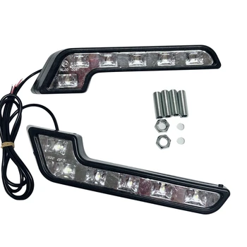 2X12 V süper parlak DRL LED gündüz farları arabalar için otomatik su geçirmez LED sürüş ışıkları sis lambaları araba Styling