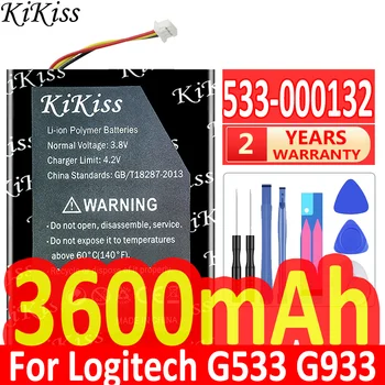 3600mAh KiKiss Güçlü Pil 533-000132 Logitech G533 G933 Yüksek Kapasiteli Piller Batterie Bateria + Hediye Araçları
