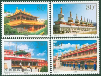 4 Adet / grup Yeni Çin Post Damga 2000-9 Sahne Ta'er Tapınak Pullar MNH