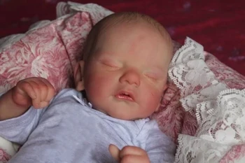 48CM Yenidoğan Bebek Bebek Reborn Sam Gerçekçi 3D Boyalı Cilt Görünür Damarlar Çoklu Katmanlar Koleksiyon Sanat Bebek