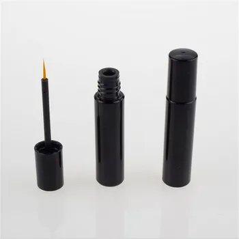 5 adet 4ml Boş Siyah Eyeliner Konteyner Şişe Tüp Fırça, makyaj Boş Sıvı Eyeliner Doldurulabilir Şişe aplikatör şişesi