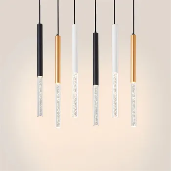 50CM Modern akrilik kabarcıklar LED kolye ışık uzun tüp Bar Cafe mağaza tezgahı asılı ışıklar mutfak ada kolye lambaları