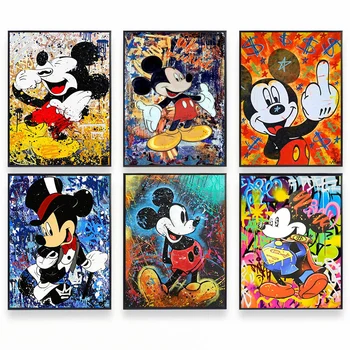 5D DİY Elmas Boyama Disney Mickey Mouse Elmas Nakış Kare Çapraz dikiş kitleri Mozaik Resim Oturma Odası Dekor Hediyeler