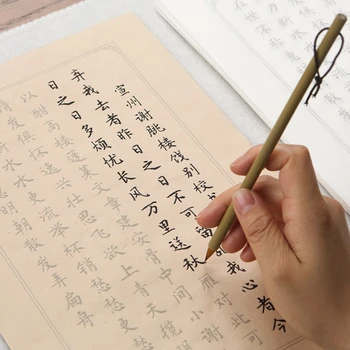 60 adet Çin Klasikleri Şiir Defterini Düzenli Komut Dosyası Fırça Miaohong Defterini Çin Kaligrafi Uygulama Cuaderno Para Copiar