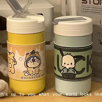 Anime Kuromi Termos Bardak Kawaii Pochacco Karikatür Seyahat Spor Taşınabilir Saman Su Şişesi 316 Çelik Kahve Kupa Doğum Günü Hediyeleri