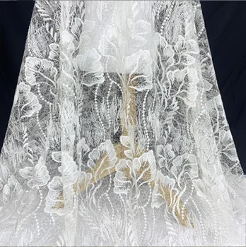 Avrupa / Amerikan Büyük Desen Polyester Pullu Hanbok Gelinlik Prenses Elbise Dantel Nakış Aksesuarları