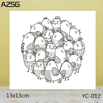 AZSG Tavuk Temizle Pullar / Mühürler DIY Scrapbooking / Kart Yapımı / Albümü Dekoratif Silikon Damga El Sanatları