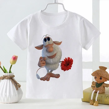 Baskı Karikatür Bebek Giysileri Desen T-shirt Erkek Ve Kız Yumuşak Beyaz T Shirt Toddler Yaz Moda Yeni Stil Üst Çocuklar T Shirt