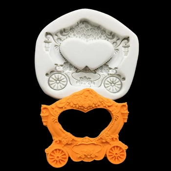 Bebek Arabası Silikon Sugarcraft Cupcake Pişirme Kalıp Fondan Kek Dekorasyon Araçları