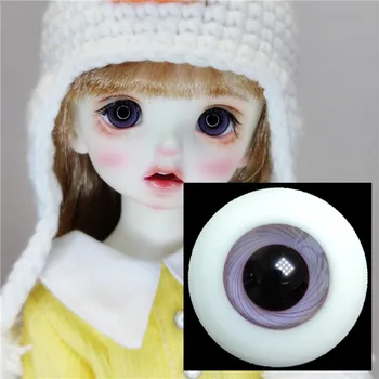 BJD bebek gözler için uygun 10mm12mm 14mm 16mm 18mm boyutu küçük ıris supernatural gri cam gözler bebek aksesuarları