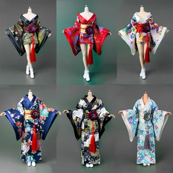 BUZ oyuncakları IC1004 1/6 Kadın Asker Japon Kimono Uzun / Kısa Gevşek Kollu Bornoz 12 İnç Aksiyon şekilli kalıp Bebek