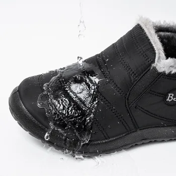 Büyük Boy 46 47 Kış Ayakkabı Kadın Kar Botları Yarım Çizmeler Peluş Kışlık Botlar Kadın su geçirmez botlar Kadın Kışlık Botlar Botas