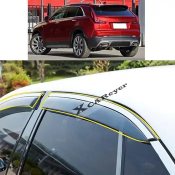 Cadillac için XT4 2018 2019 2020 2021 2022 Araba Vücut Şekillendirici Sticker Plastik pencere camı Rüzgar Visor Yağmur