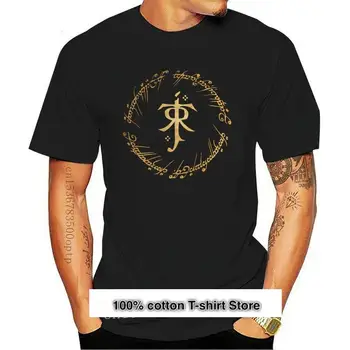 Camiseta con símbolo de tolkien para hombre y mujer, camisa con anillo negro único