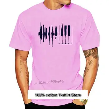 Camiseta de manga corta con estampado de Piano para hombre, ropa informal de verano, 2021