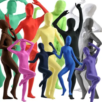 Cosplay her şey dahil tayt zentai Likra onesies sahne kostümleri Zentai Suit Cadılar Bayramı performans ıçin Custome 24 renkler