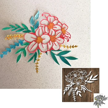 Crazyclown çiçek dekorasyonu Metal Kesme Ölür Şablonlar için DIY Scrapbooking Dekoratif Kabartma El Sanatları