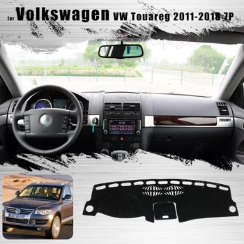 Dash Mat Dashmat Volkswagen VW Touareg 2011-2018 için 7P Kaymaz Mat Dashboard Kapak Pad Güneşlik Dashmat Halı Aksesuarları