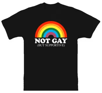 Değil Eşcinsel Ama Destekleyici Gurur Noh8 Yeni Siyah Tee Gömlek Yeni Moda kısa kollu t-shirt Tasarım Kendi T Shirt Dijital Baskı