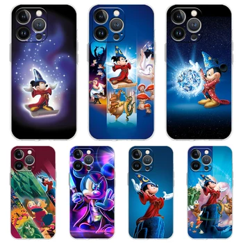 Disney Fantasia Lüks Şeffaf Silikon Telefon Kılıfı İçin iPhone 14 13 12 11 Pro Max 8 7 Artı X XS Max XR SE 2020 Coque Kabuk