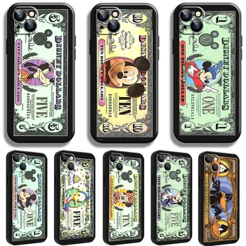 Disney Lüks Mickey Dolar iPhone 14 13 12 11 Pro 12 13 Mini X XR XS Max SE 7 8 Artı telefon Kılıfı Tam Koruma Kabuk