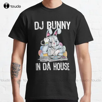 Dj Bunny Da Ev Tavşan Komik Paskalya-Yaptım Bazı Bunny Demek Paskalya Komik paskalya tavşanı-Yaptım Bazı B Klasik T-Shirt Yeni