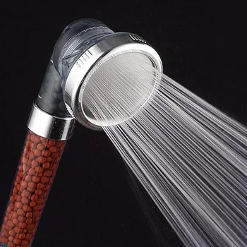 Duş Ayarlanabilir Jeti Duş Başlığı Yüksek Basınç Tasarrufu su Banyo Anyon Filtre Duş SPA Meme Erişim