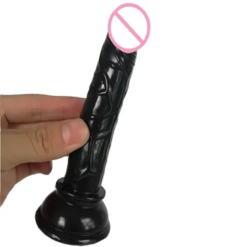 En yeni! 6 Renkler Mini Yapay Penis Vantuz Kadın Mastürbasyon Çiftler Flört Yetişkin Ürünleri Seks Shop