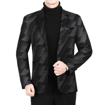 Erkek Yeni Takım Elbise Ceket Bahar Yaz Gevşek Rahat Gri Blazers Erkek Uzun Kollu Iş Siyah Ceket Terno Masculino Artı Boyutu 3XL