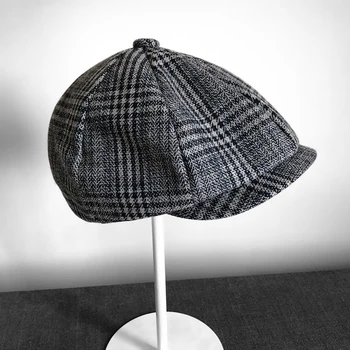 Erkekler İngiliz Tarzı Sekizgen Şapka Kış Yün Gatsby Kap Ivy Şapka Golf Sürüş Sonbahar Kadın Pamuk Düz Cabbie Newsboy Şapka BLM204