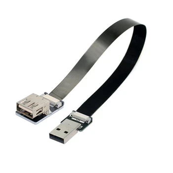 FPV 10Cm Monitör Standart USB 2.0 Erkek Kadın FPV Süper Yumuşak Ultra İnce Düz FPV Şarj Şerit Kablo