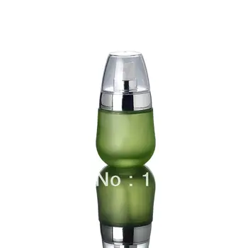 Gümüş kapaklı 30ML yeşil cam şişe, pompa şişesine basın
