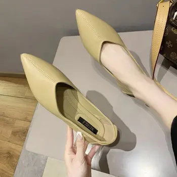 Ilkbahar ve Sonbahar Yeni kadın düz ayakkabı Bayanlar Deri platform ayakkabılar Rahat Toka Ayakkabı Bayanlar Moda Tüm Maç Ayakkabı