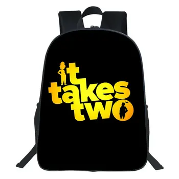 It Take Two Sırt Çantası Erkek Kız Çanta Yüksek Kapasiteli Moda Öğrenci Schoolbag Sırt Çantası Cosplay Seyahat Çantası Çocuklar Okula Geri Hediye