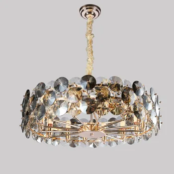 Işık lüks Modern kristal avize yaratıcı oturma odası lamba basit lamba