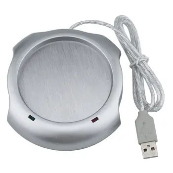 İçecek fincanı Gümüş 4 Port USB Hub Çay Kahve Fincanı kupa ısıtıcı Sıvı Sıcaklık elektrikli ısıtıcı PC ısıtıcı ped