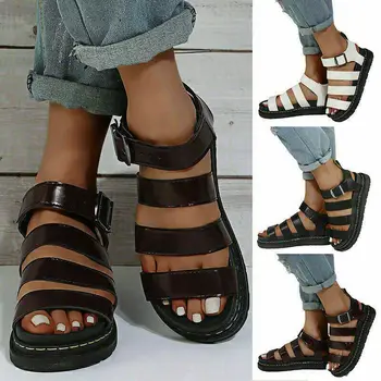 Kadın platform sandaletler Tıknaz Topuklu Moda Balıkçı Sandalet Hakiki Deri Takozlar Ayakkabı Kadınlar için Yaz Bayanlar Burnu açık ayakkabı