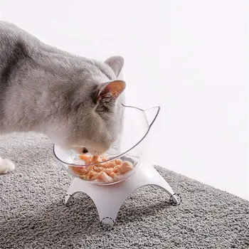 Kedi Kase Pet Malzemeleri Köpek Kase 15 Derece Eğimli Tasarım Boyun Koruyucu Kedi Pet Gıda su sebili Pet Besleme Kedi Aksesuarları